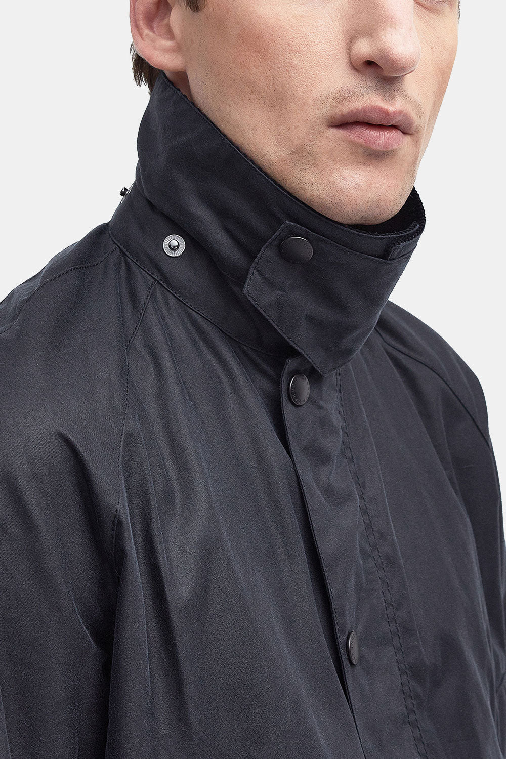 バーバーアシュビーワックスジャケット(ネイビー)