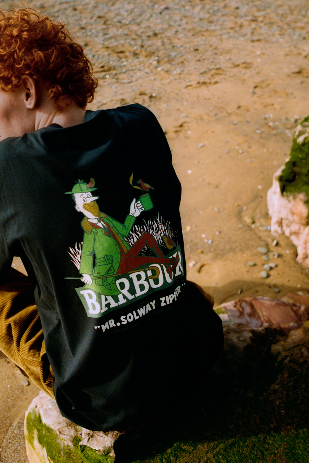 Barbour Campbell OS グラフィック T シャツ (ブラック)