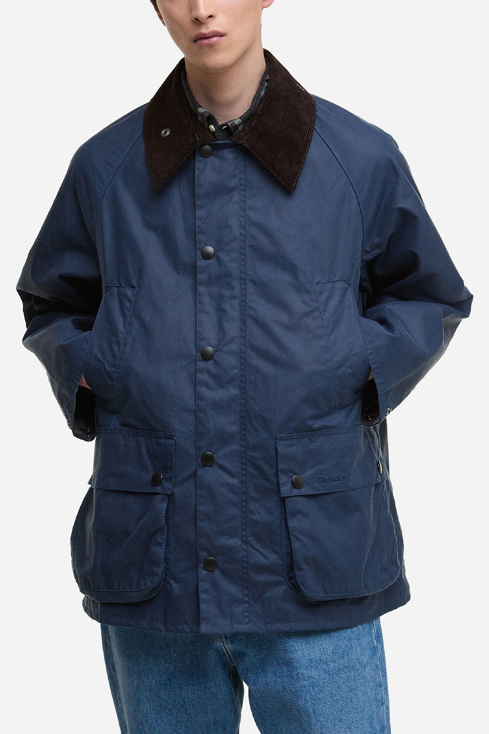 Barbour OS Bedale ワックス ジャケット (ウォッシュド コバルト)