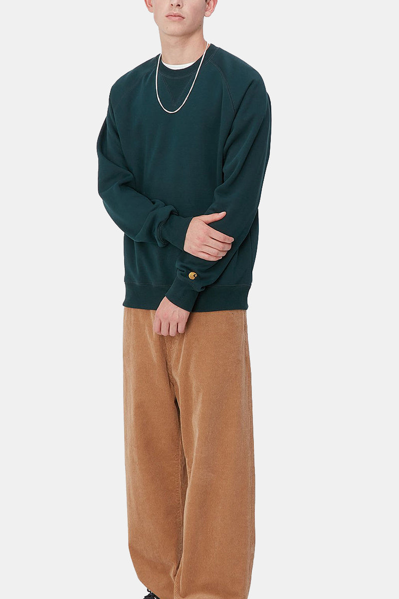 カーハートワイプチェイススウェットシャツ(ダックブルー/ゴールド)