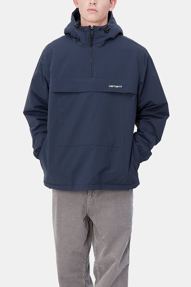 Carhartt Wip Windbreaker Pulloverジャケット(Air Force Blue/White)
