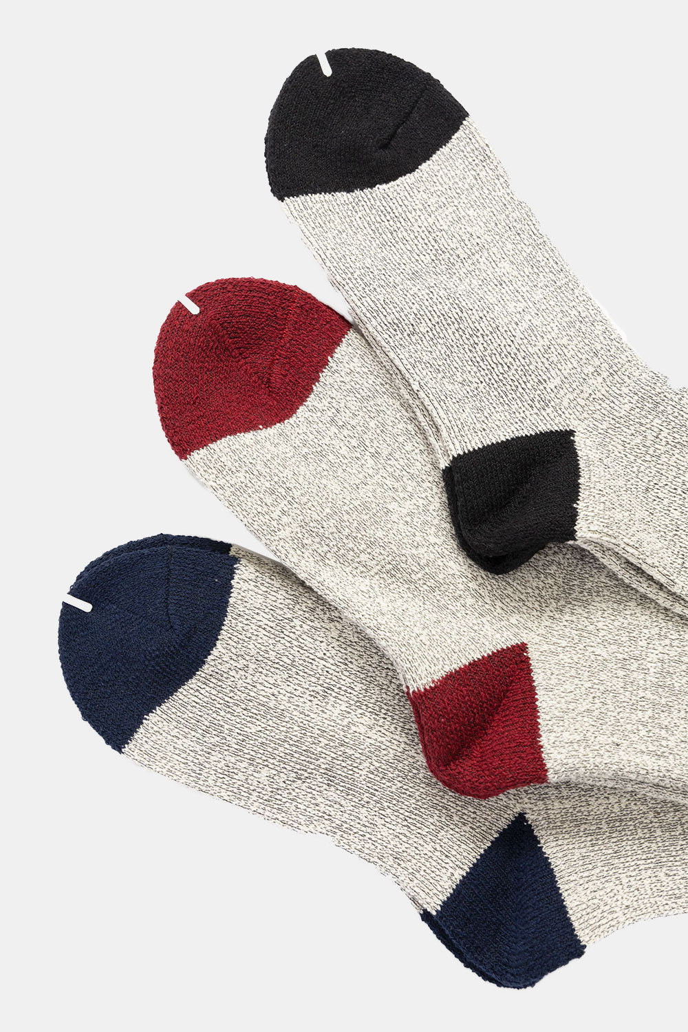 Healthknit 3 Pack Stripe Crew Socks (Grey Multi)