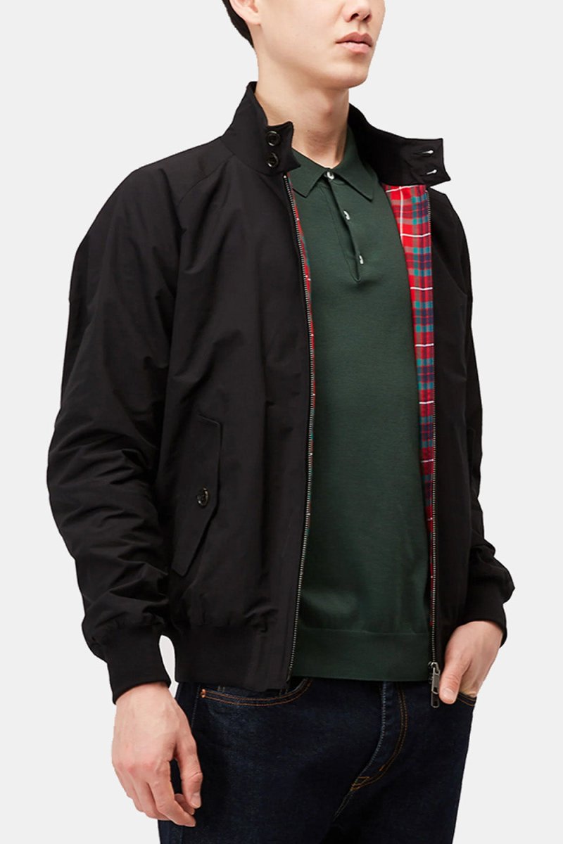 Baracuta G9 Classic Cotton-Blend Harrington Jacket (Black) | Jackets