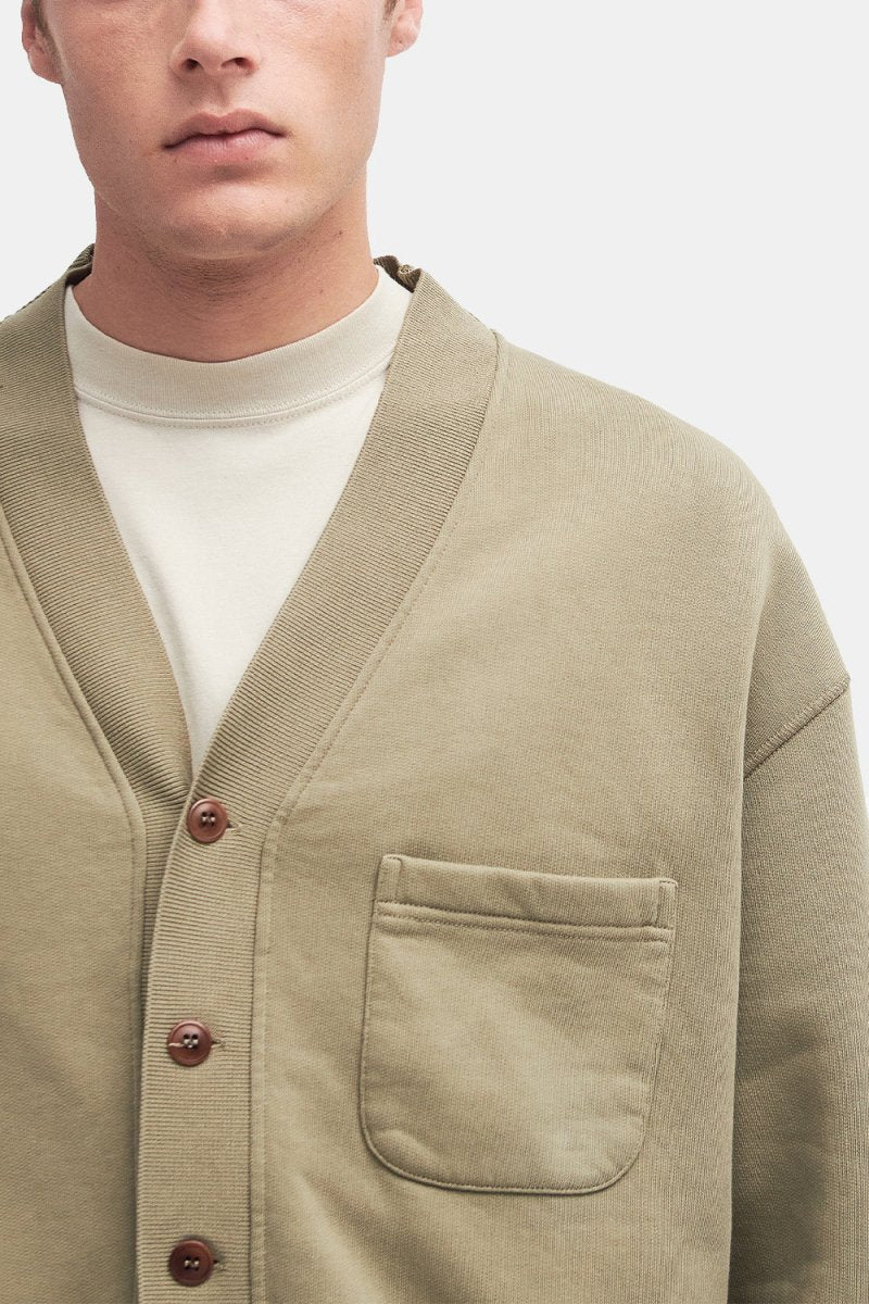 Barbour Donnington Cardigan (Bleached Olive) | Sweaters