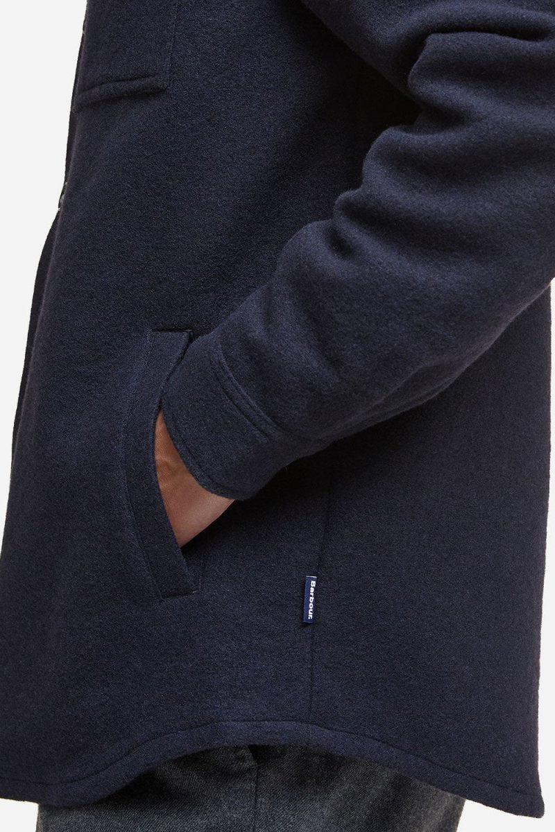 Barbour Marlow Tailored Wool Blend Overshirt (Navy Marl) | Shirts