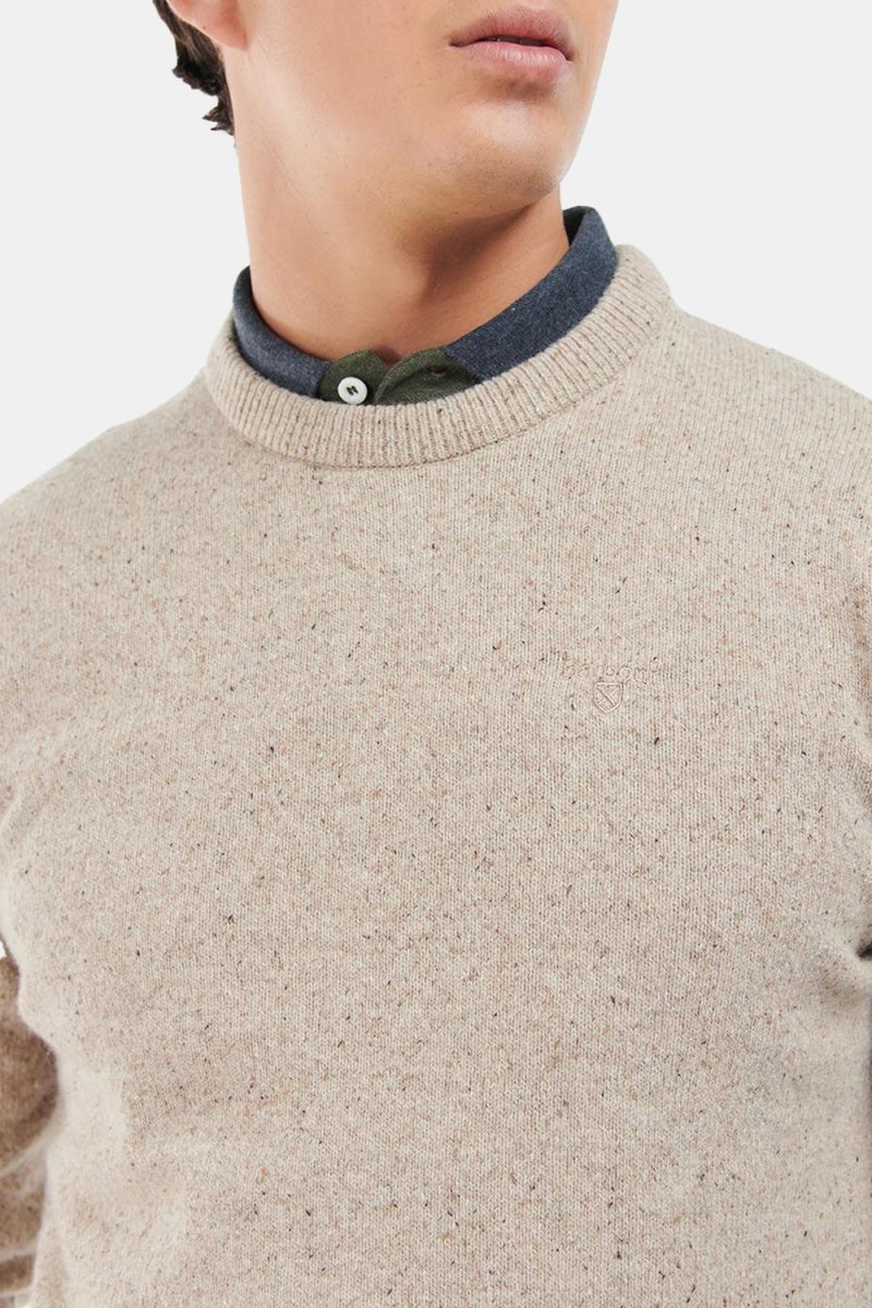 Barbour Tisbury Knitted Crew Sweater (Stone) | Sweaters