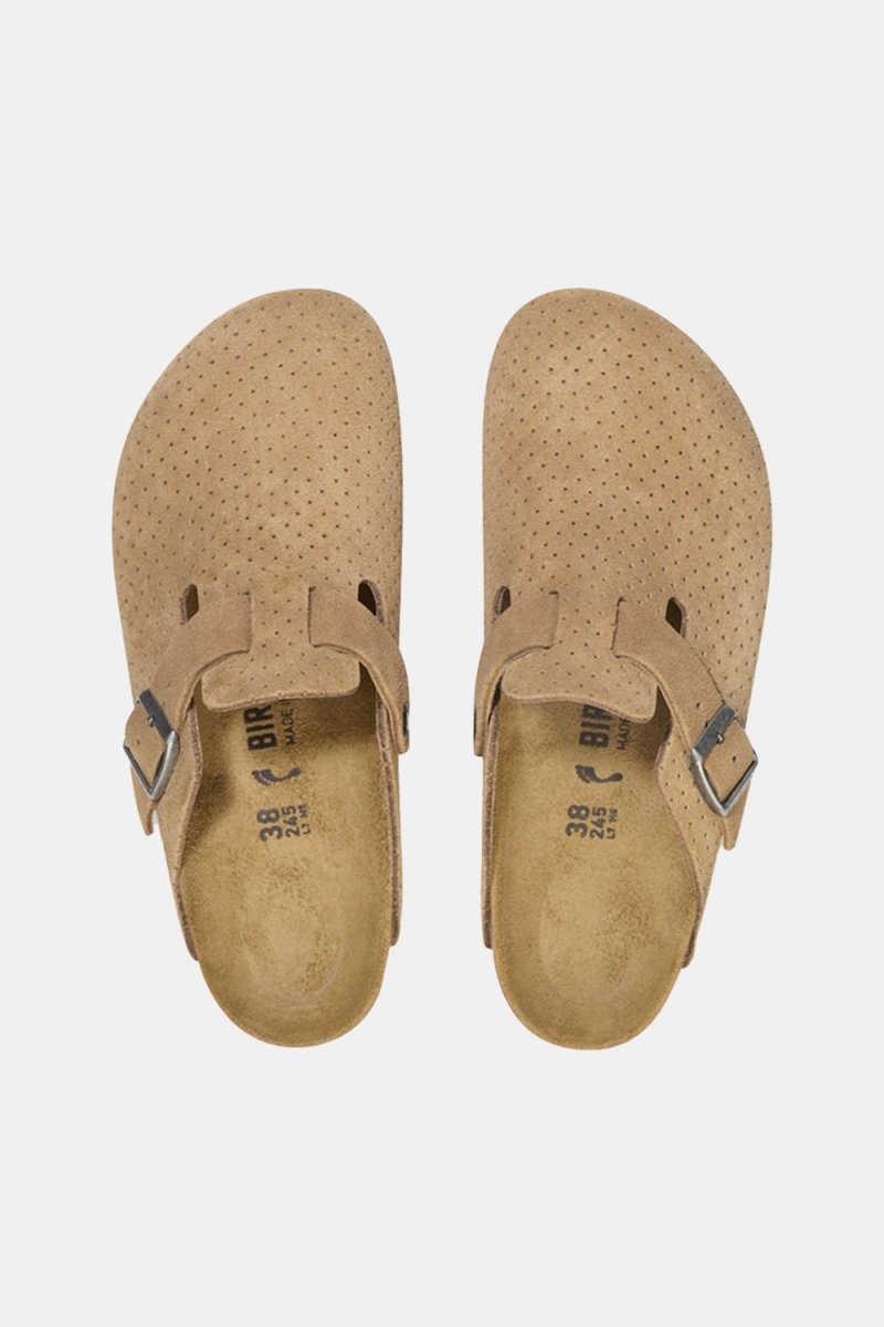 Birkenstock Boston BS Suede Embossed (Emboss Dots New Beige) | Sandals