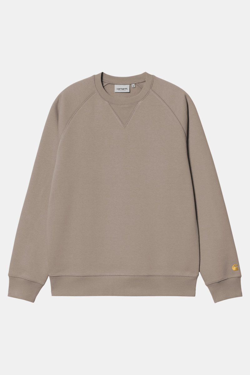 Carhartt WIP Chase Sweatshirt (Dusky Beige/Gold) | Sweaters