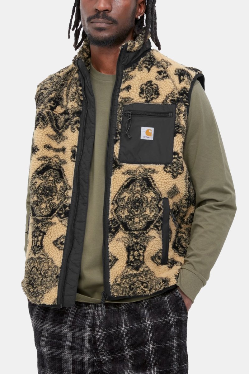 Carhartt WIP Prentis Vest Liner Verse Jacquard Fleece (Dusty Brown & Scoot Black) | Vests