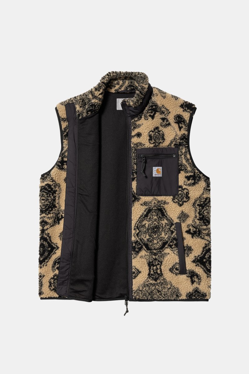 Carhartt WIP Prentis Vest Liner Verse Jacquard Fleece (Dusty Brown & Scoot Black) | Vests