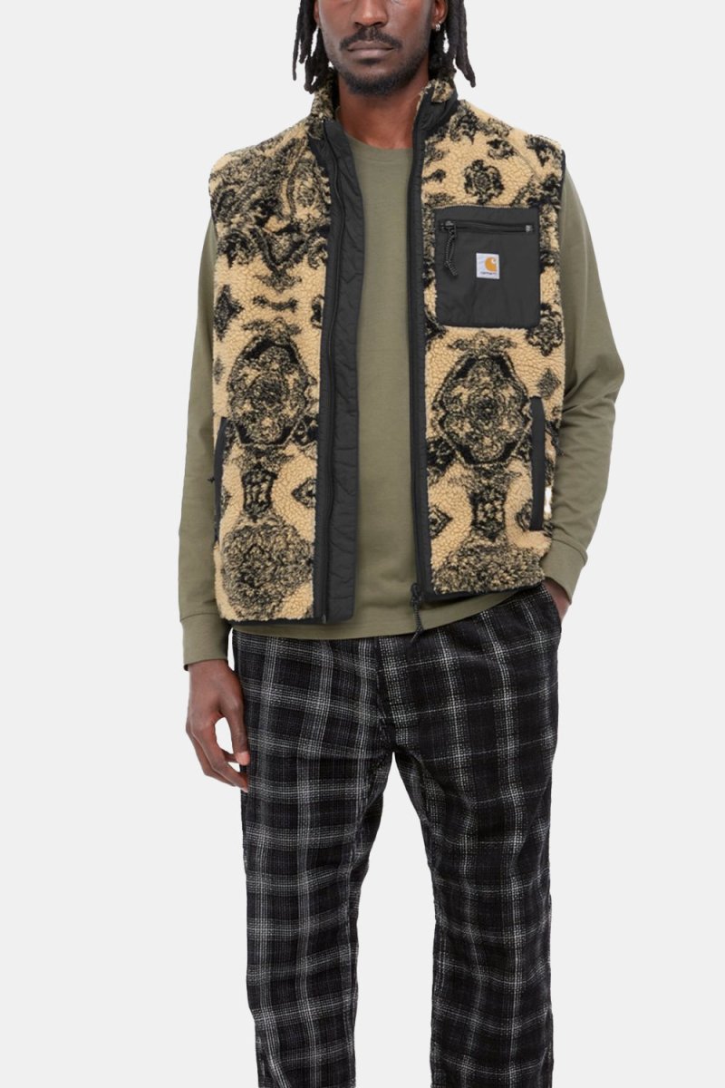 Carhartt WIP Prentis Vest Liner Verse Jacquard Fleece (Dusty Brown & Scoot Black) | Vests