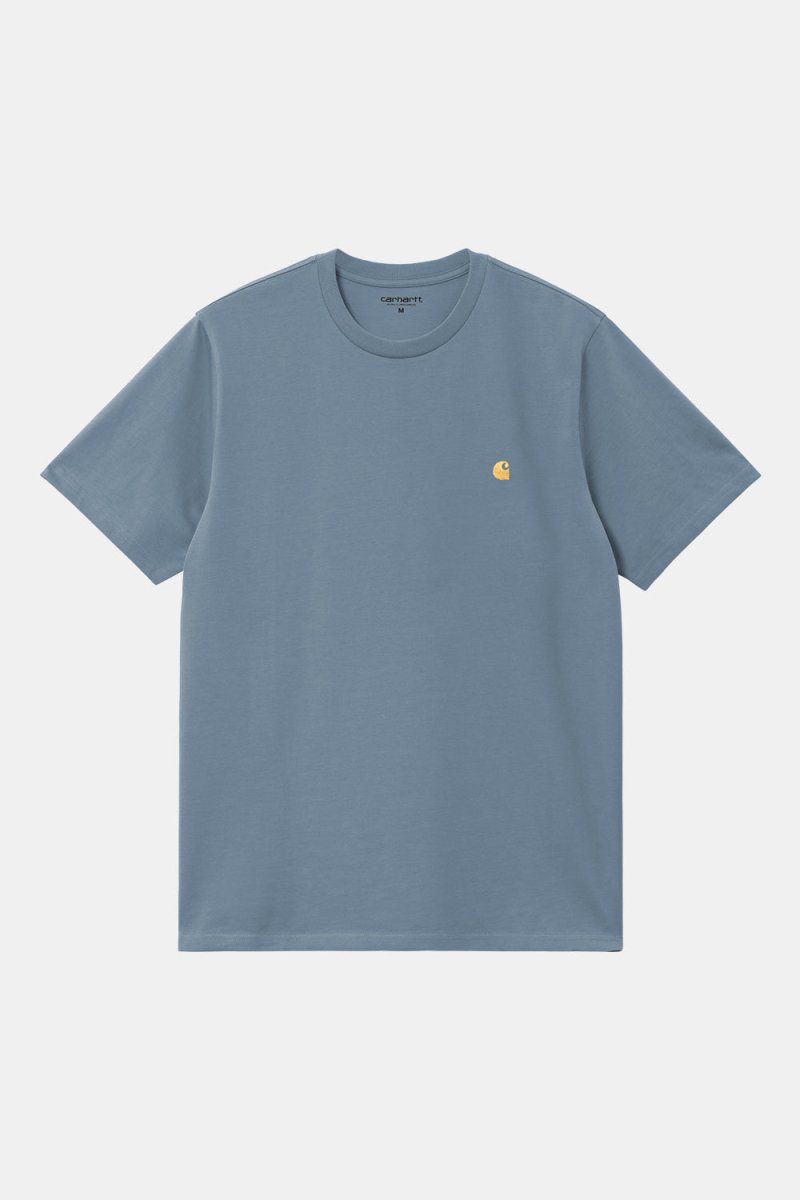 Carhartt WIP Short Sleeve Chase T-Shirt (Angelite/Gold) | T-Shirts