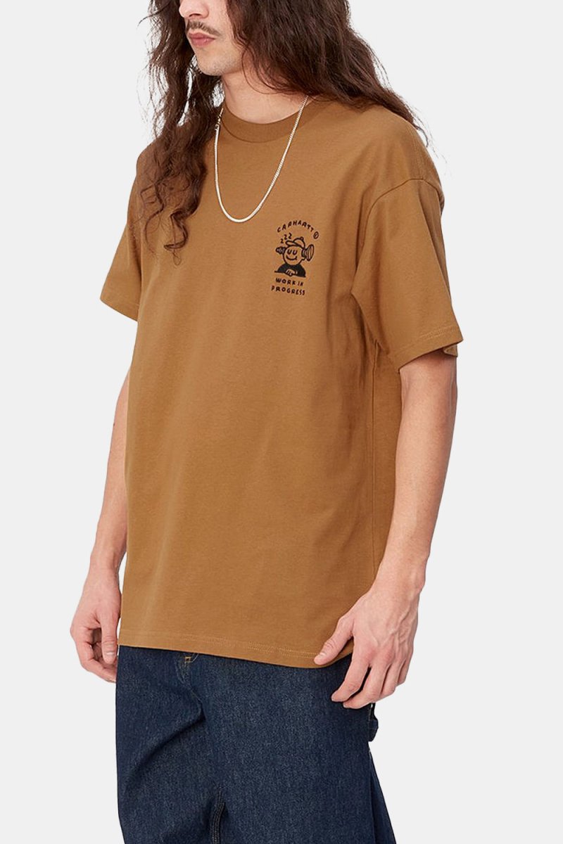 Carhartt WIP Short Sleeve Icons T-Shirt (Hamilton Brown/Black) | T-Shirts