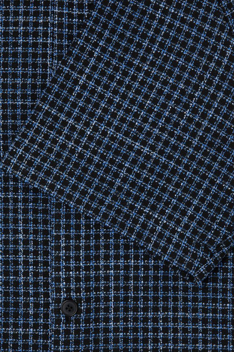 Edwin Saga Short Sleeve Shirt (Blue Dobby Check) | Shirts