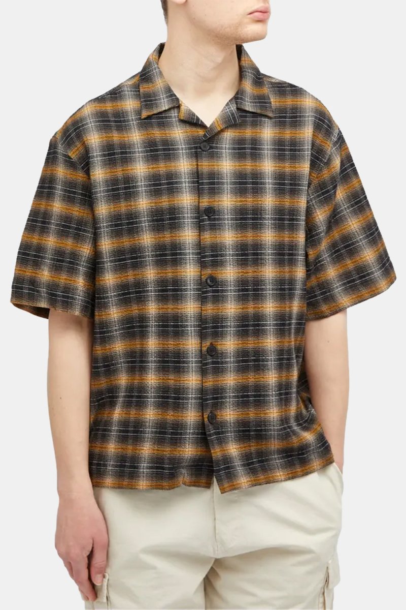 Edwin Short Sleeve Saga Shirt (Black/Yellow) | Shirts