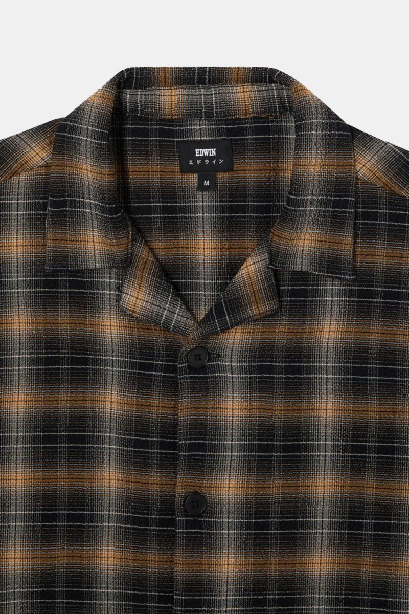 Edwin Short Sleeve Saga Shirt (Black/Yellow) | Shirts