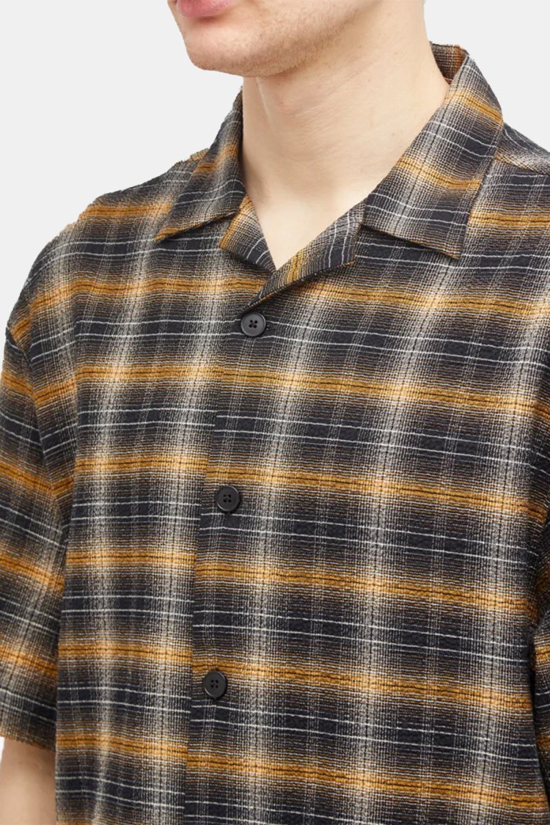 Edwin Short Sleeve Saga Shirt (Black/Yellow) | Shirts