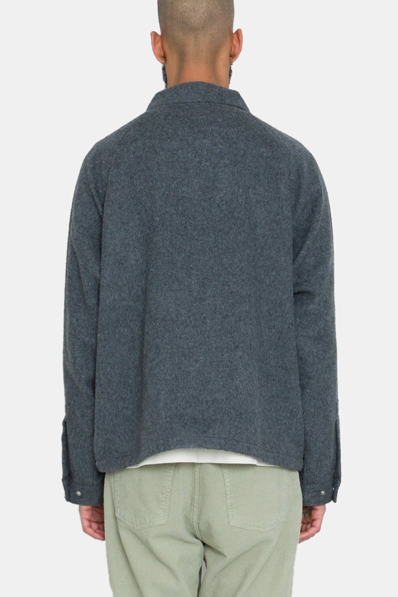 Folk Winter Cropped Coat (Charcoal Wool) | Jackets