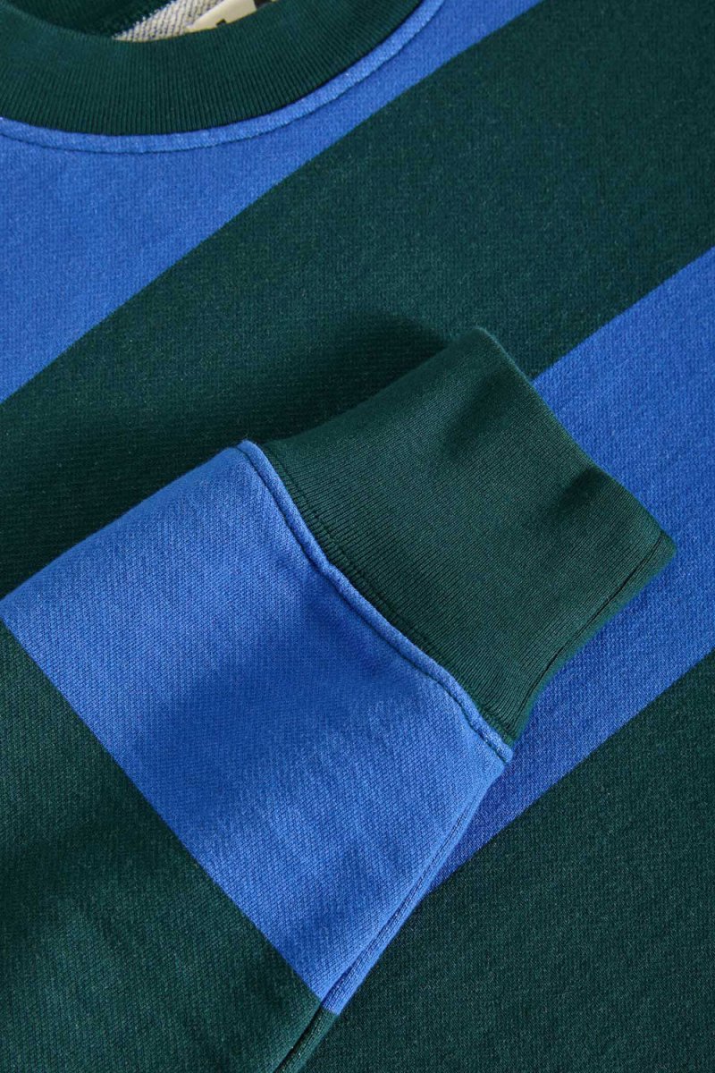 La Paz Paiva Striped Sweatshirt (Dark Green/Yves Blue) | Sweaters