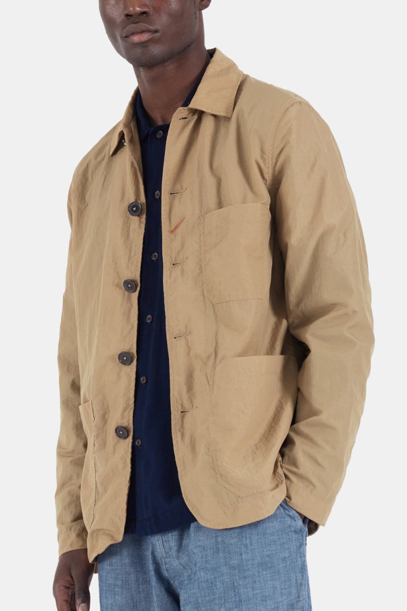 Universal Works Nylon Bakers Chore Jacket (Sand) | Jackets