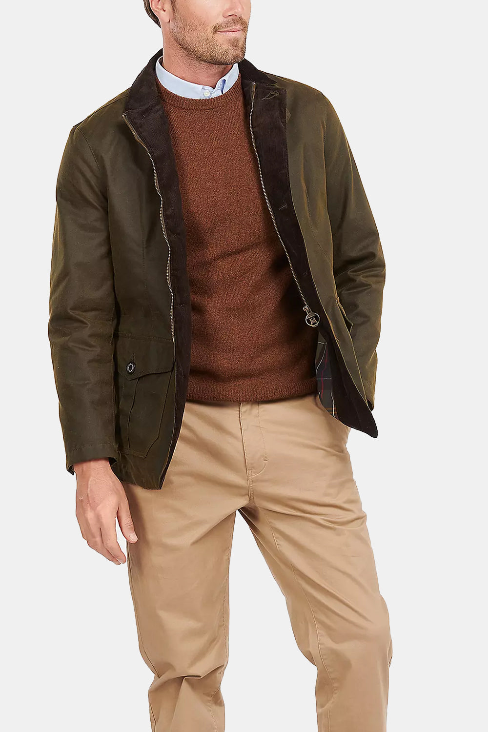 Barbour Lutz Waxed Jacket (Olive)