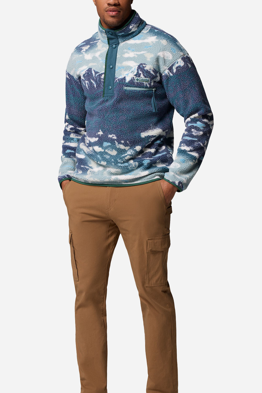 Columbia Helvetia™ II プリント ハーフ スナップ フリース (クラッシュ ブルー シスターズ)