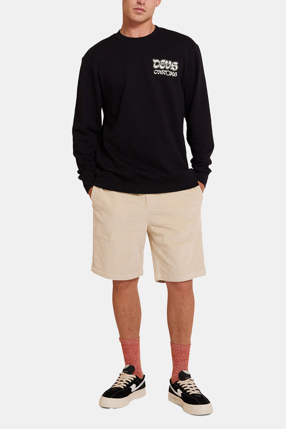 Deus Rinse Wash Crew Sweatshirt（anthracite）