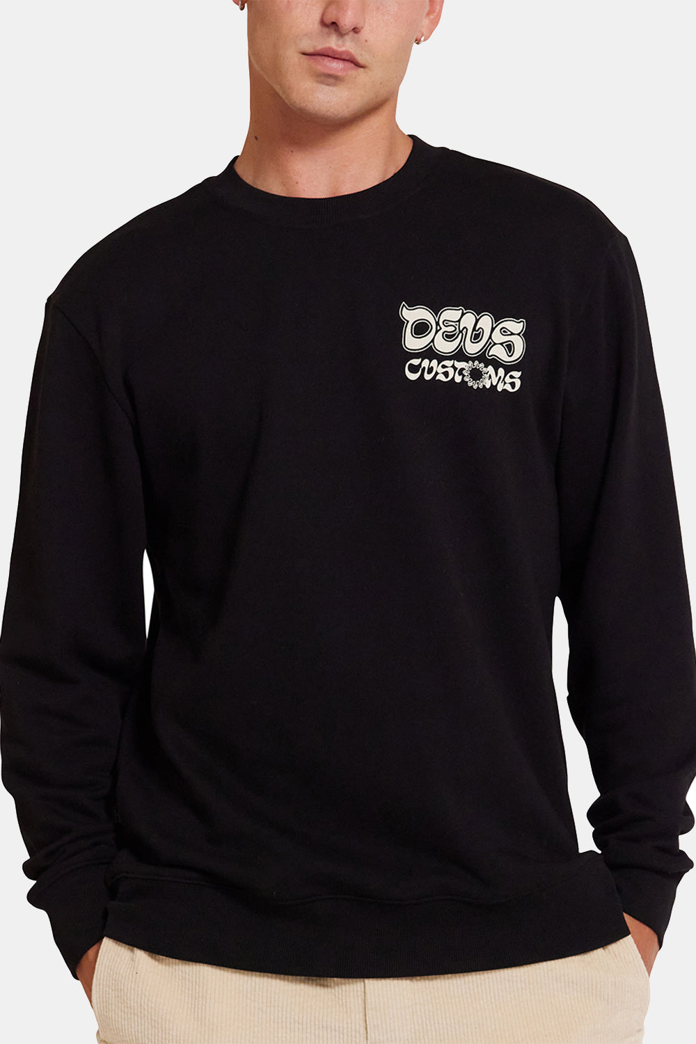 Deus Rinse Wash Crew Sweatshirt（anthracite）