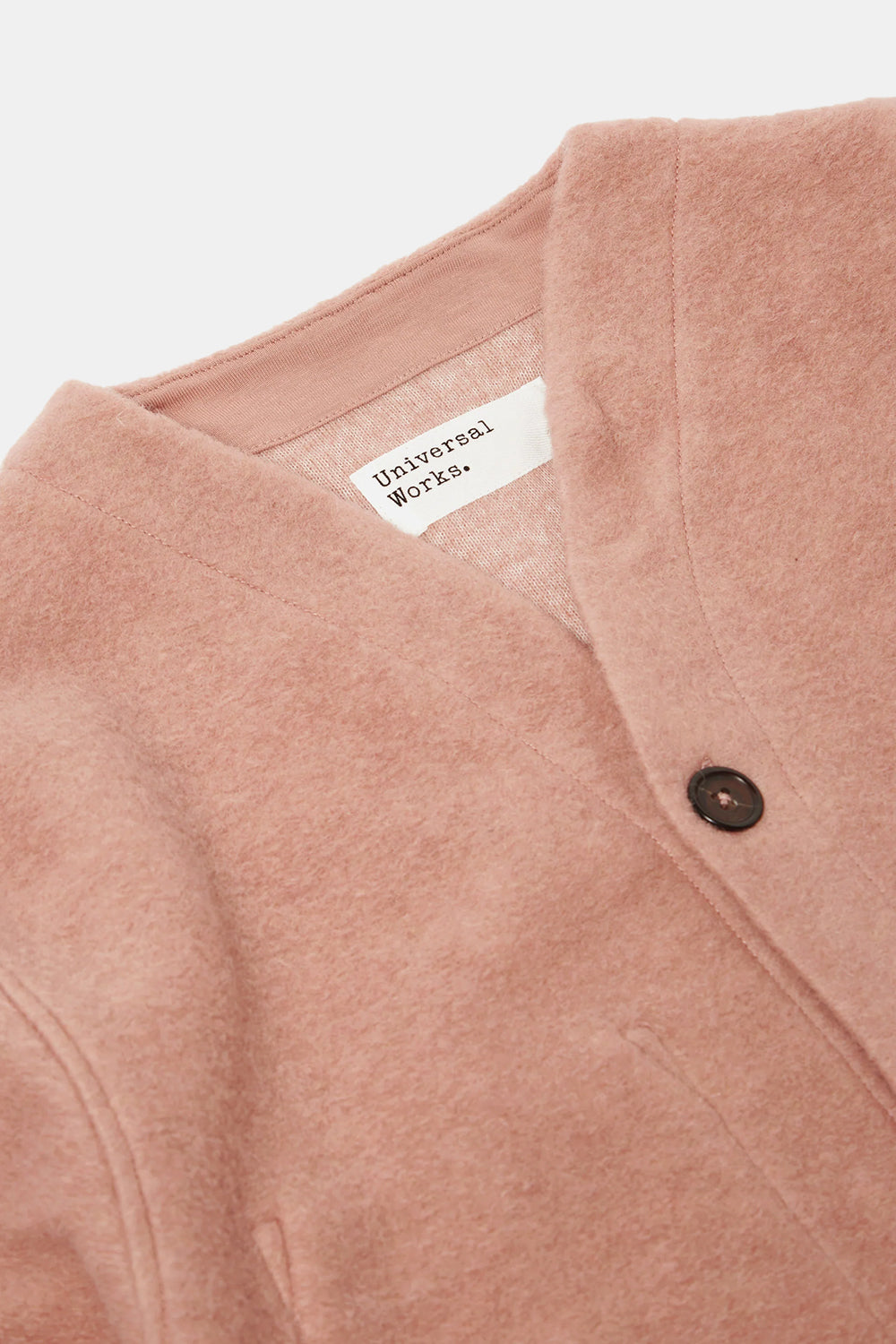 Universal Works Wool Fleece Cardigan (Pink)