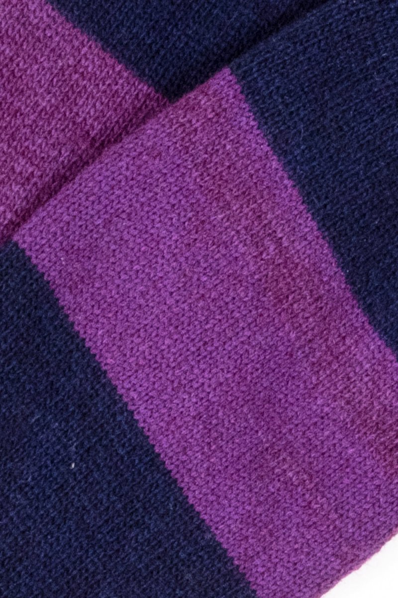 Anonymous Ism Cashmere Stripe Crew Socks (Blue / Purple) | Socks