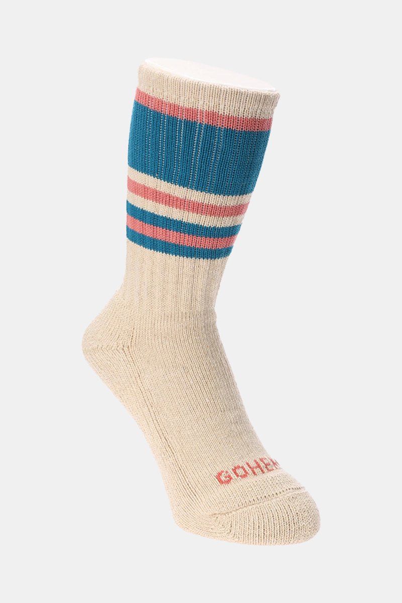 Anonymous Ism GOHEMP Random Line Pile Crew Sock (Blue/Pink) | Socks