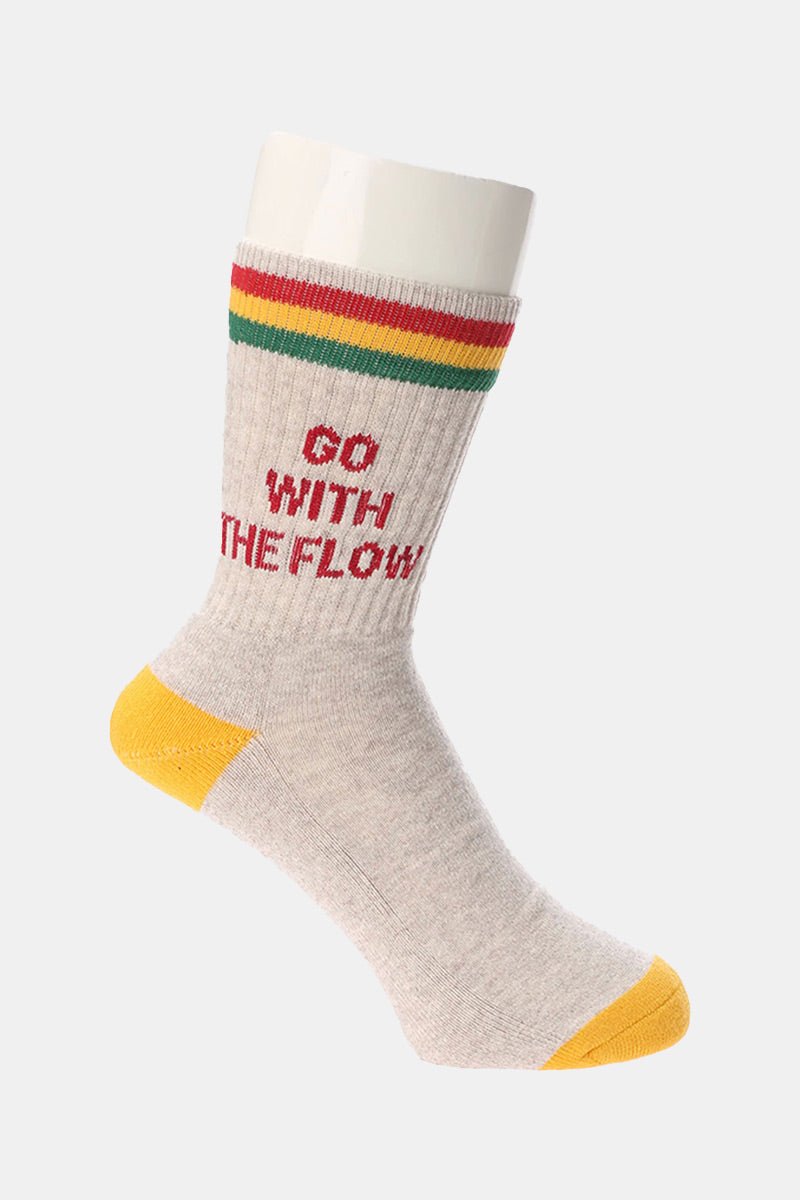Anonymous Ism ‘G.W.T.F’ (Go With The Flow) Pile Crew (Beige) | Socks