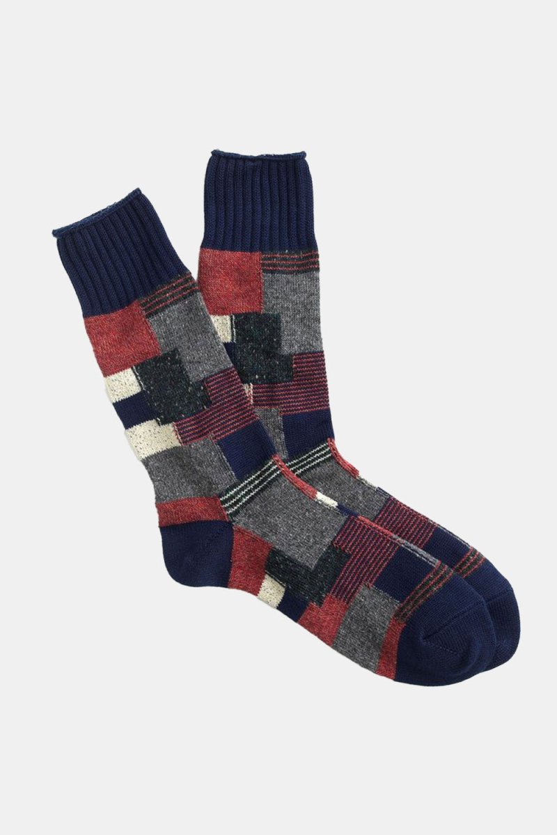 Anonymous Ism Patchwork Crew Socks (Navy) | Socks