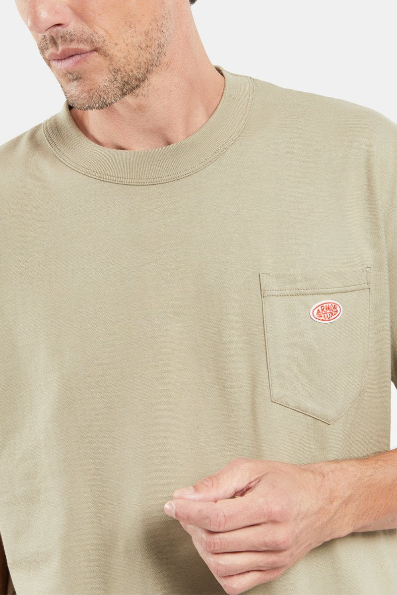 Armour Lux Heritage オーガニック ポケット T シャツ (Argile) | Tシャツ
