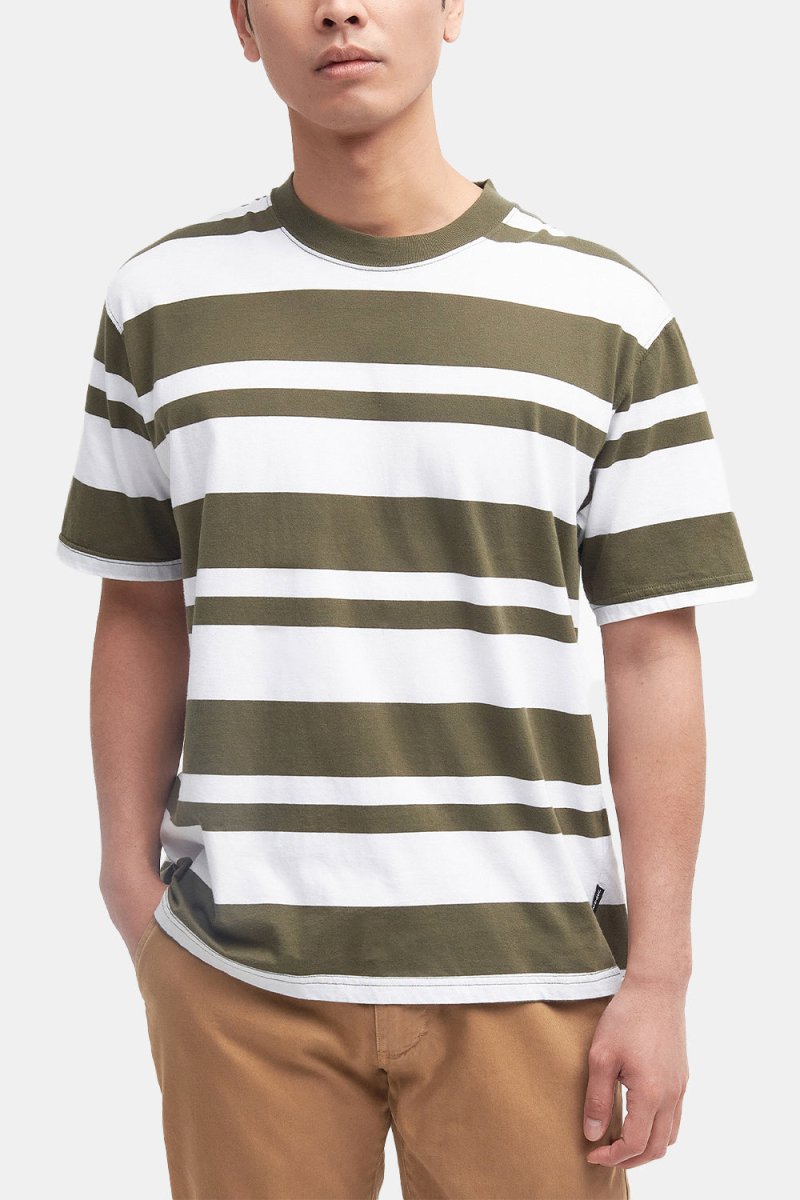 Barbour Friars Stripe T-Shirt (Mid Olive) | T-Shirts