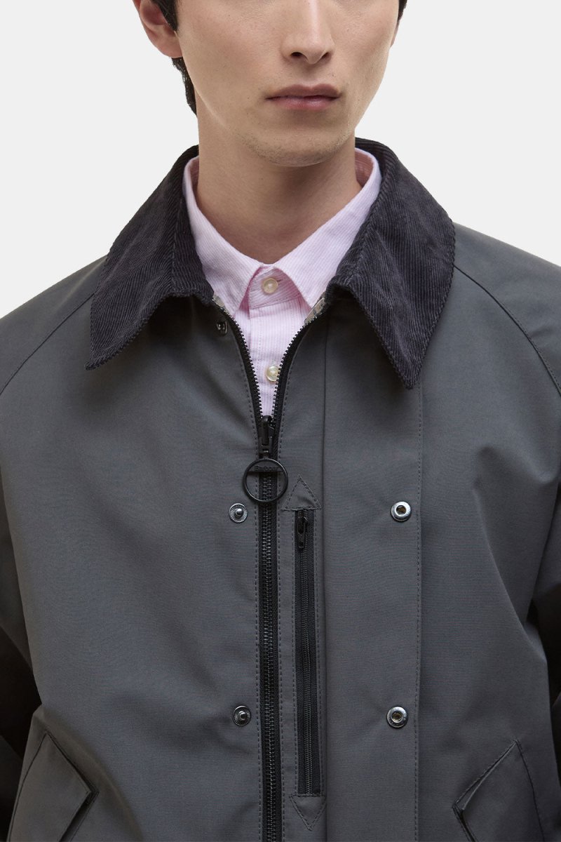 Barbour Oversized Reversible Transport Jacket (Asphalt) | Jackets