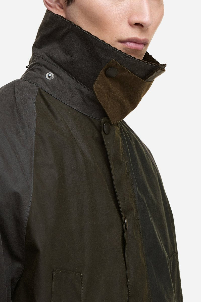 Barbour Patchwork OS Bedale Wax Jacket (Sage Multi) | Jackets