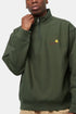 Carhartt ハーフジップ アメリカン スクリプト スウェットシャツ (プラントグリーン) |セーター