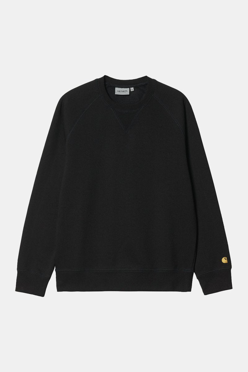 Carhartt WIP Chase Heavy Sweatshirt (Black &amp; Gold) | Sweaters