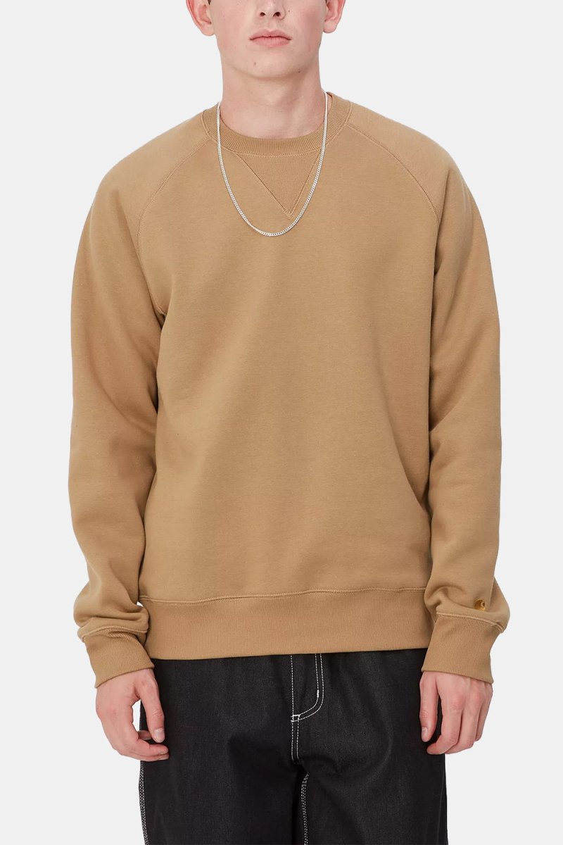 Carhartt WIP Chase Heavy Sweatshirt (Peanut/Gold) | Sweaters