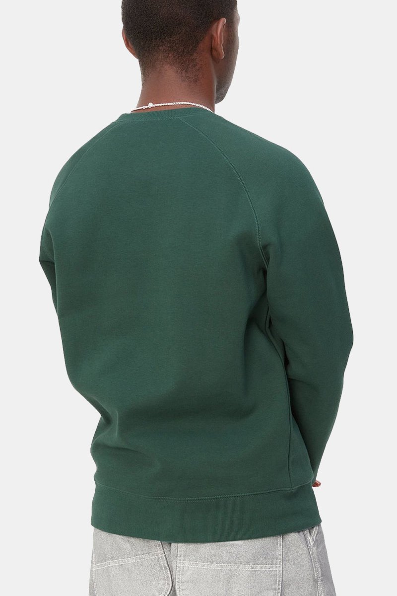 Carhartt WIP Chase Sweat (Discovery Green/Gold) | Sweaters