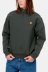 Carhartt WIP ハーフジップ アメリカン スクリプト スウェットシャツ (ダークシダー) |セーター