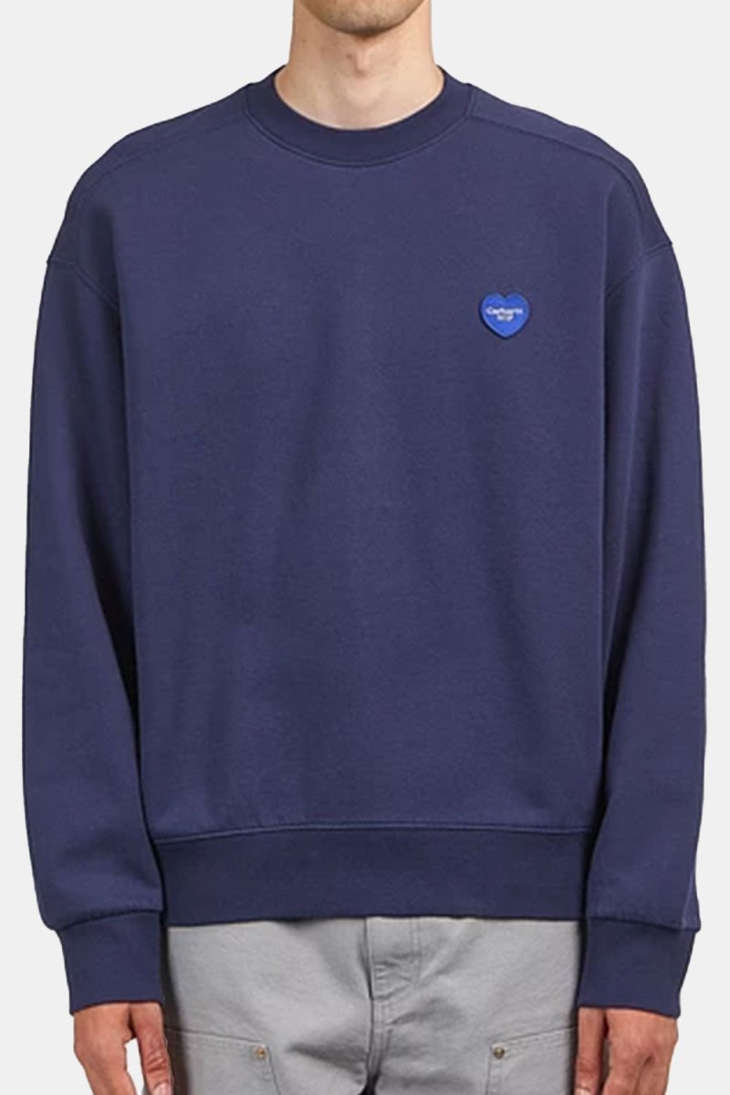 Carhartt WIP Heart Patch Sweat (Blue) | Sweaters