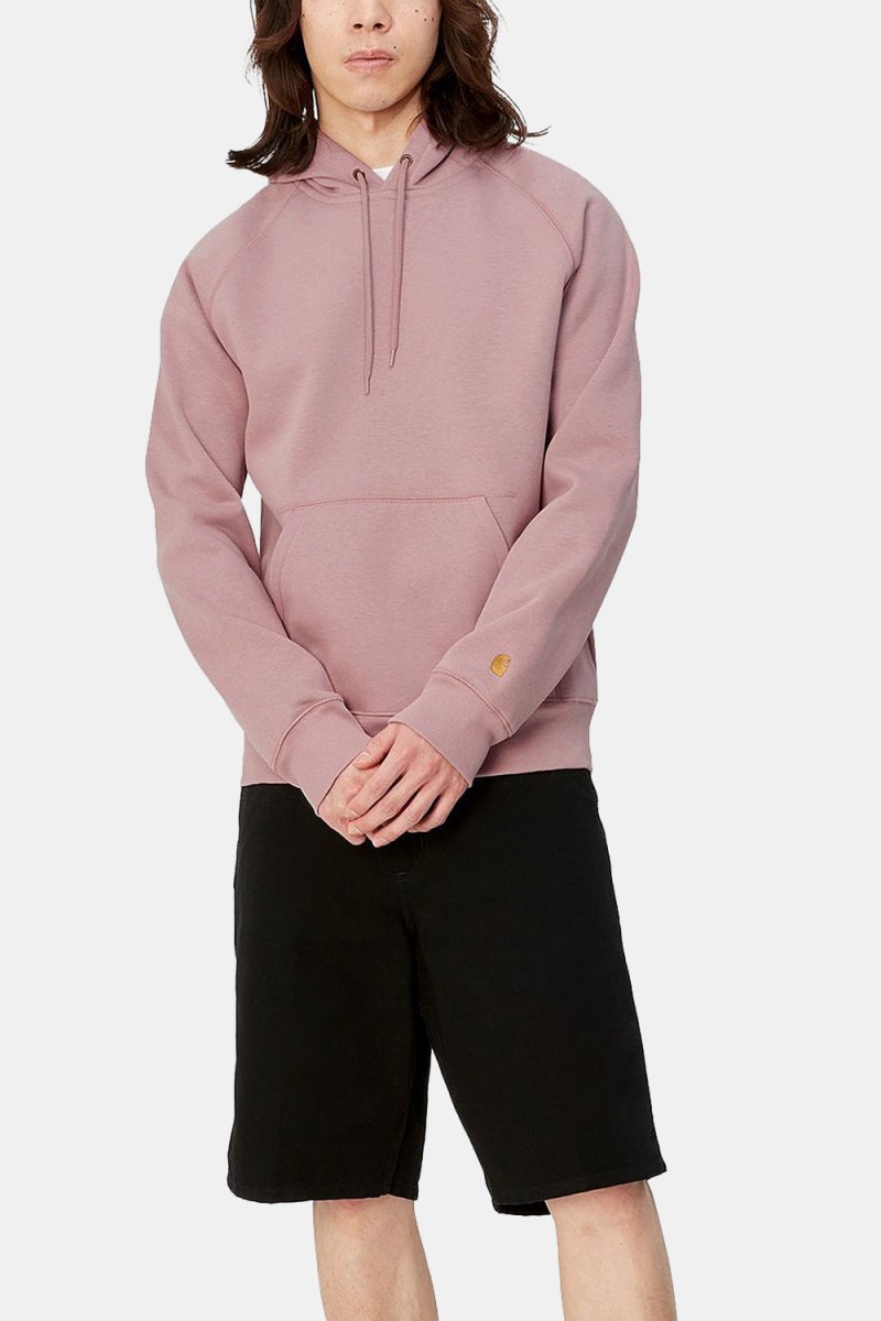 Carhartt WIP Hooded Chase Sweat (Glassy Pink/Gold) | Sweaters