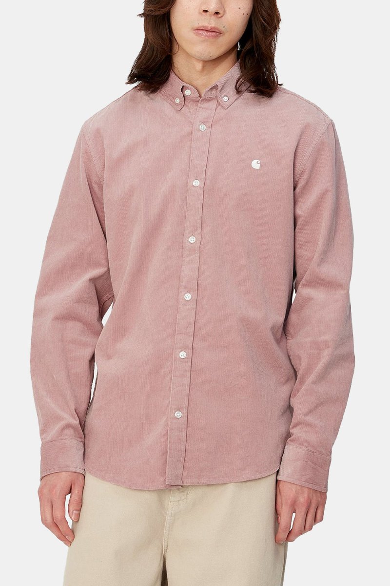 Carhartt WIP Madison Cord Long Sleeve Shirt (Glassy Pink/Wax) | Shirts
