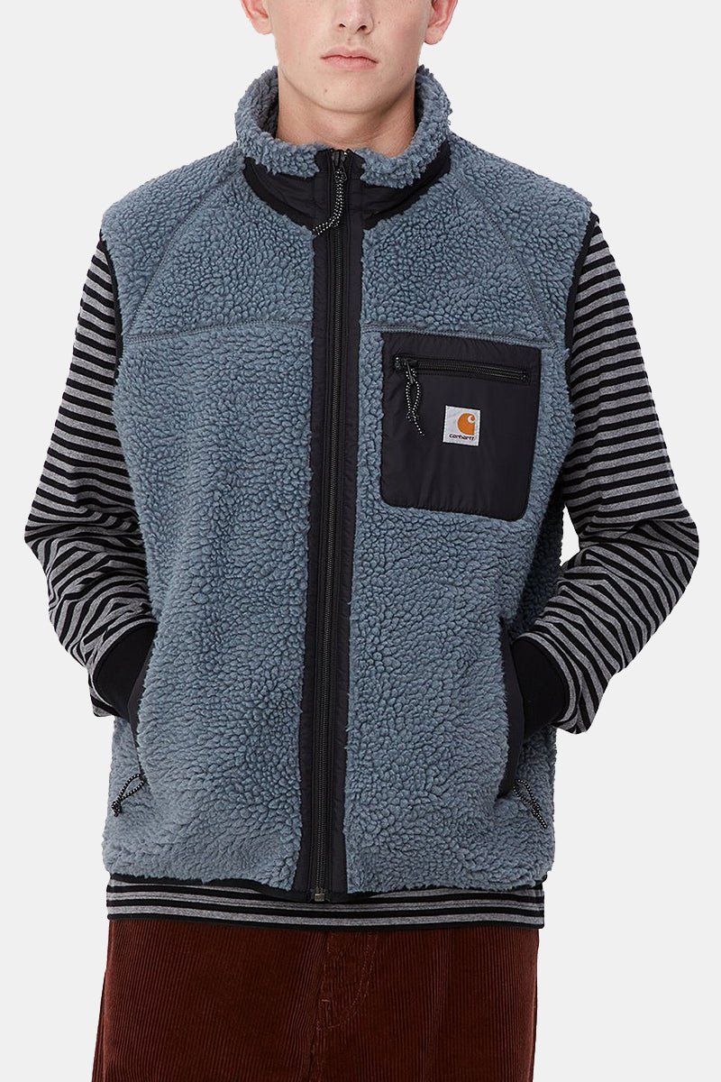 Carhartt WIP Prentis Vest Liner Fleece (Dove Grey/Black) | Sweaters