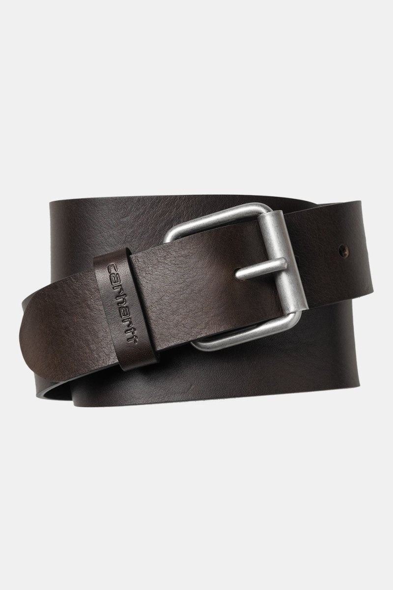 Carhartt WIP Script Belt Leather Belt (Liberica/Gun Metal) | Belts