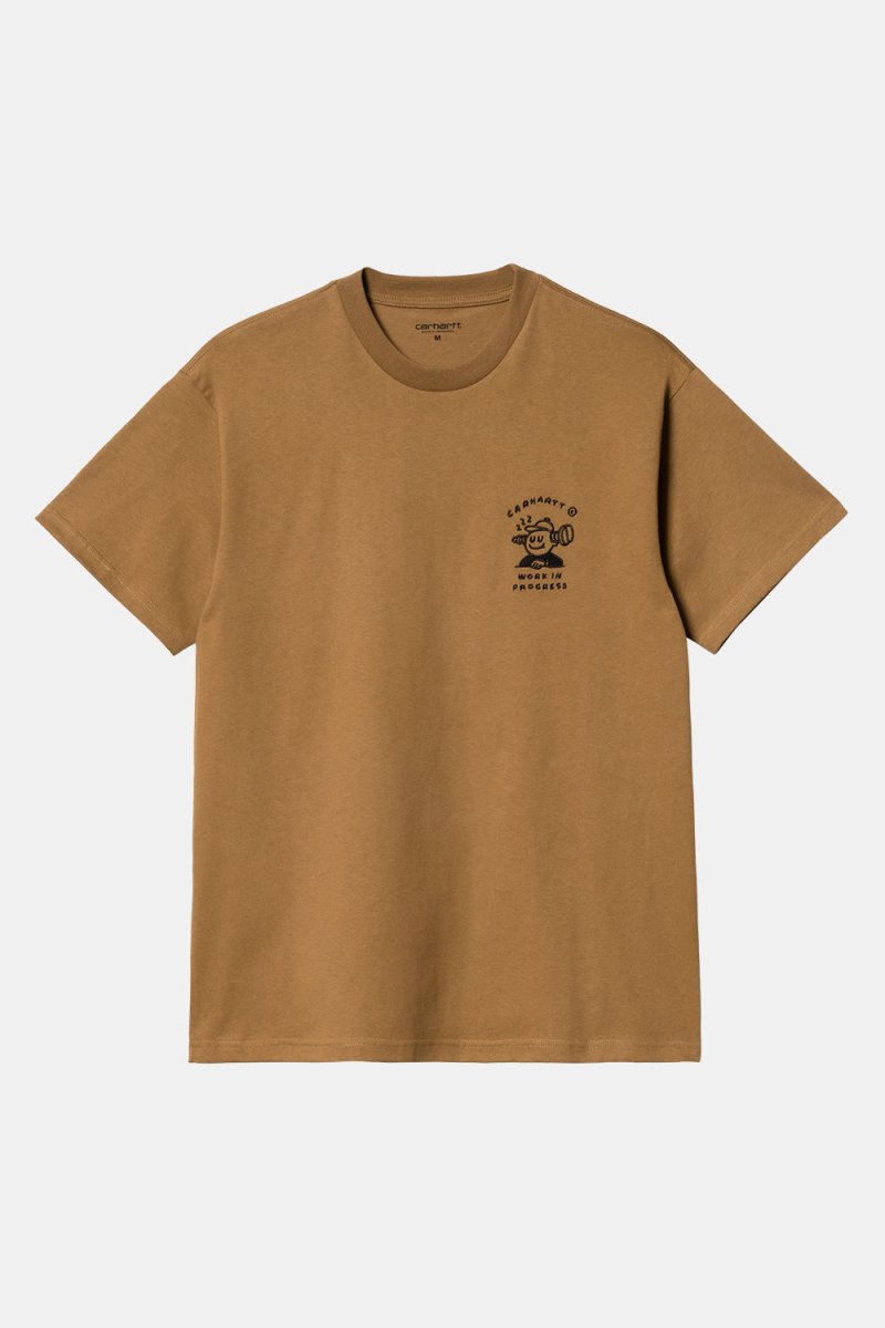 Carhartt WIP Short Sleeve Icons T-Shirt (Hamilton Brown/Black) | T-Shirts