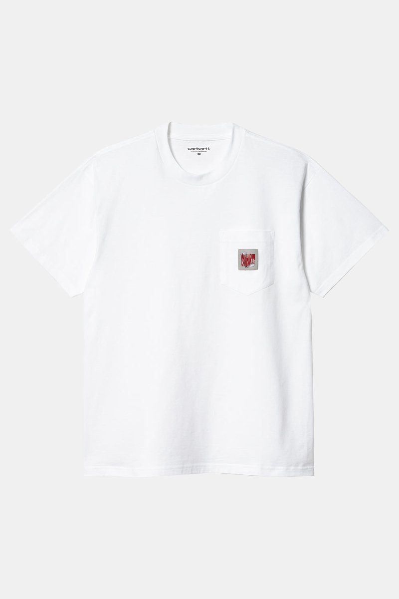 Carhartt WIP Short Sleeved Organic Stretch Pocket T-Shirt (White) | T-Shirts
