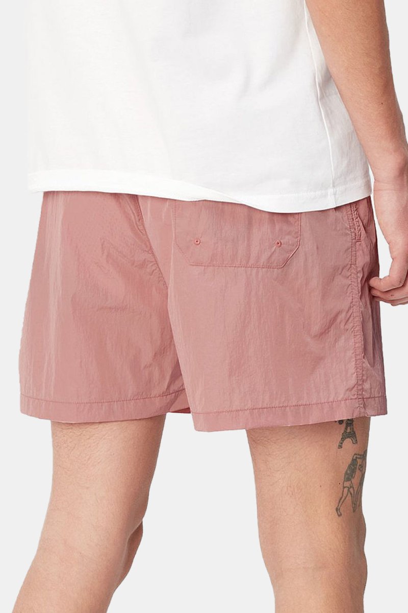 Carhartt WIP Tobes Swim Trunks (Glassy Pink/White) | Shorts
